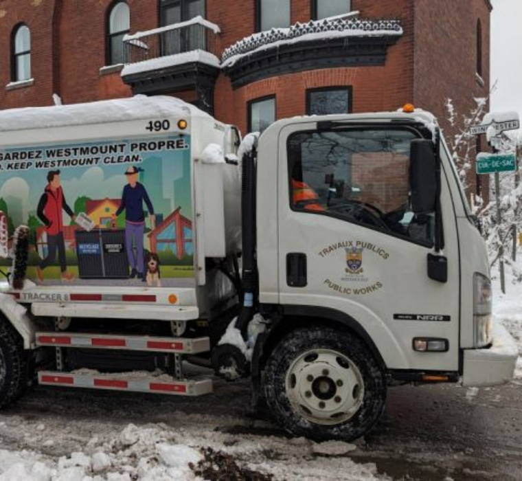 Image d'un camion de collecte de matières résiduelles