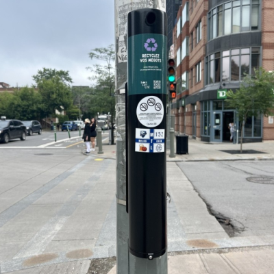 Nouveau cendrier Megot zero sur l'avenue Greene