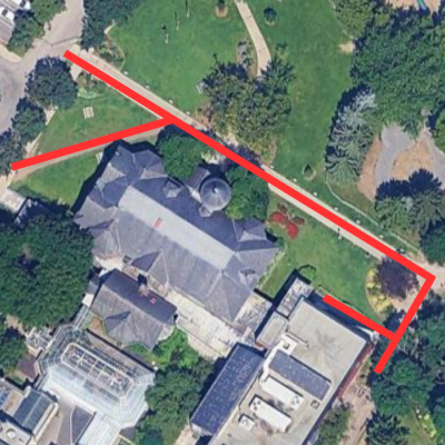 Carte de réfection de sentiers au parc Westmount
