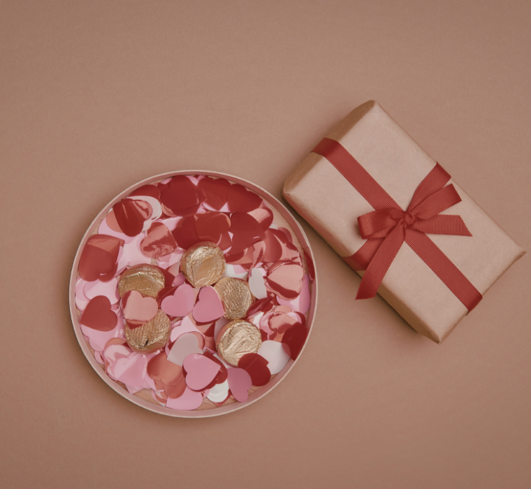 A Valentine's day chocolate box
