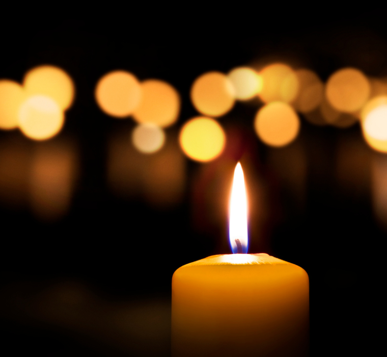 Lit candles