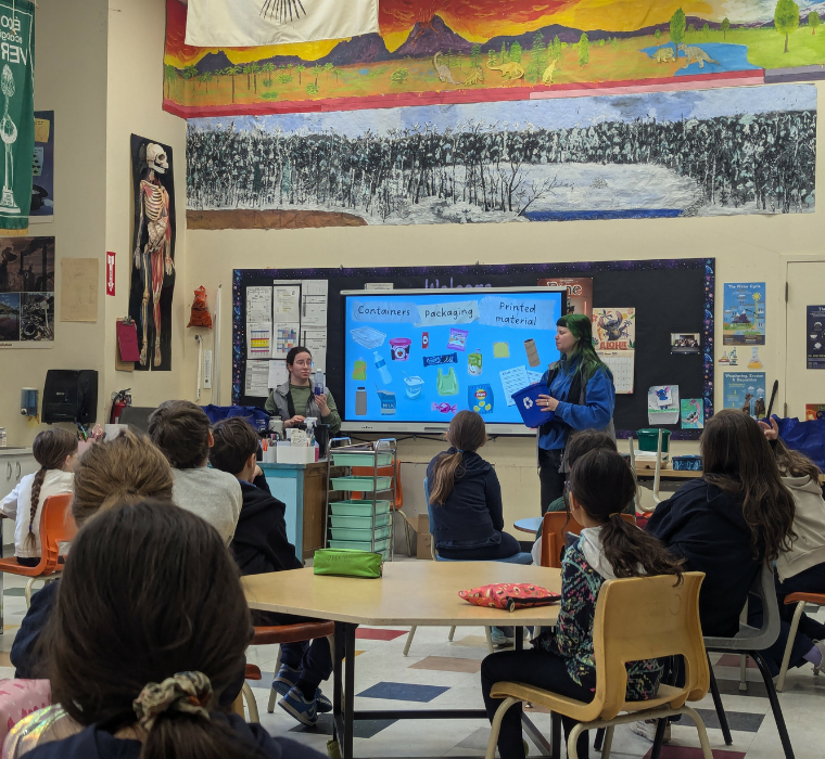 School workshops in a Westmount class