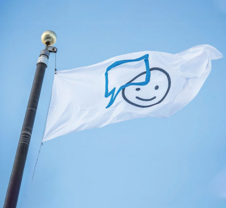 Bell Let's Talk flag