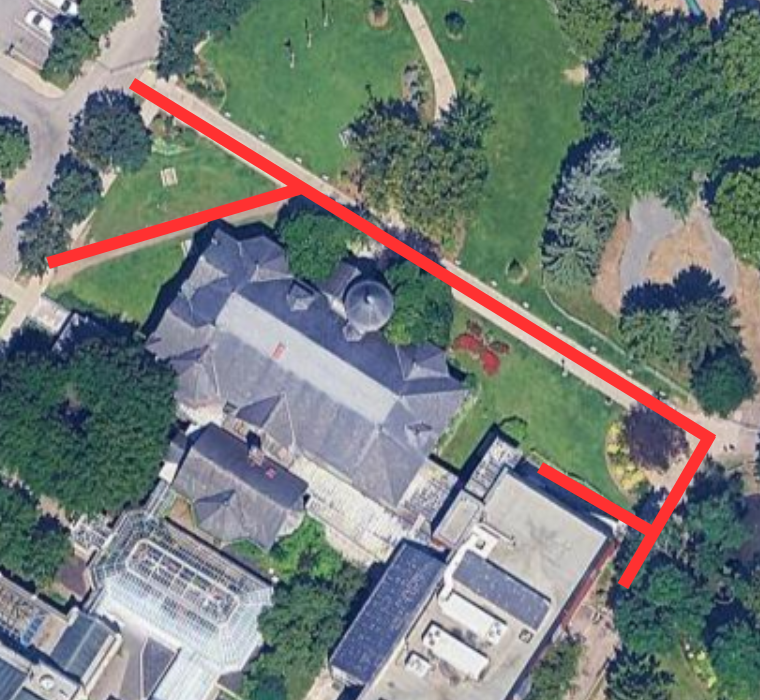Carte de réfection de sentiers au parc Westmount