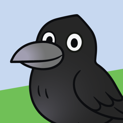 Antoine, a cartoon raven, the mascot for Westmount's virtual assistant