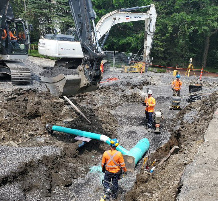 Work on the water network