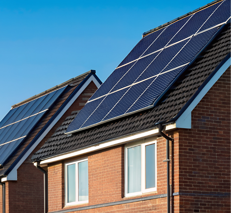 solar panel on a residential rooftop